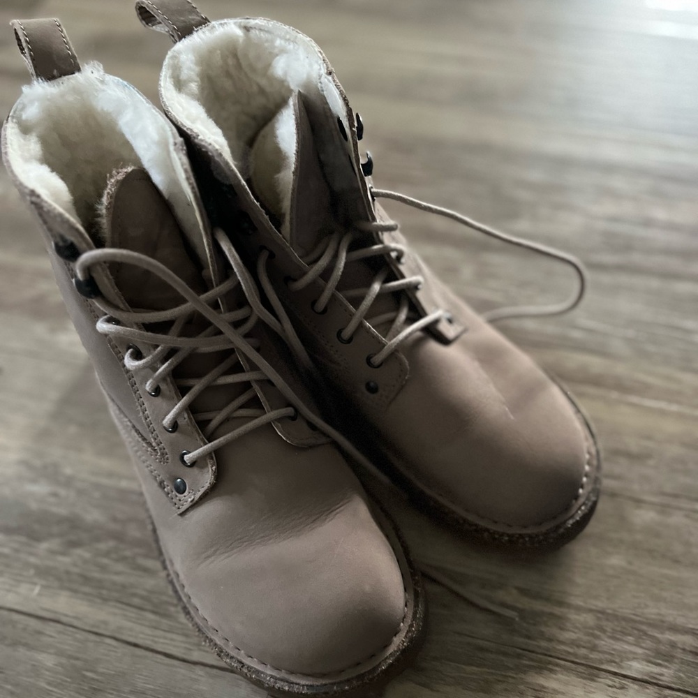 BIRKENSTOCK BRYSON SHEARLING BEIGE TAUPE 38 narrow